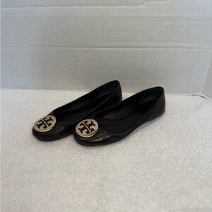 Tory Burch Black and Gold Flats